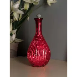 Homesake Red Glass Mercury Ovoid Bottle Star String Lights White Dazzle Ball Lid-picture-23