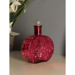 Homesake Red Glass Mercury Round Bottle Star String Lights With Dazzle Ball Lid-picture-15