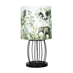 Homesake Retro Metal Wire Table Lamp Cage Base Fabric Lampshade Jungle Shade-picture-48
