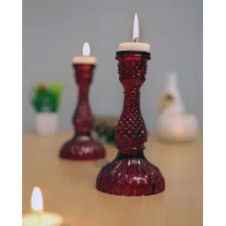 homesake Set of 2 Glass Candle Stands-picture-36