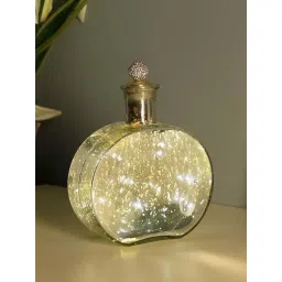 Homesake Silver Glass Mercury Round Bottle Star String Lights With Dazzle Ball Lid-picture-44