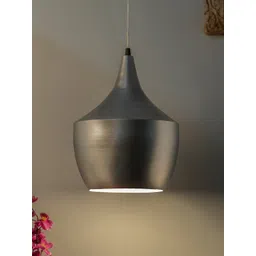 Homesake Silver-Toned Solid Handcrafted Hanging Lamp-picture-13