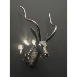Homesake Silver-Toned Trophy Deer Head Wall Lamp-picture-26