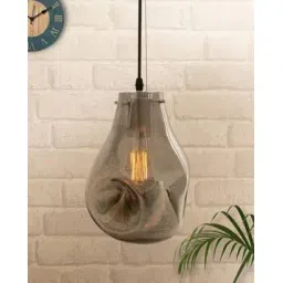 homesake Smoked Pear Blown Glass Ceiling Pendant Light-picture-17