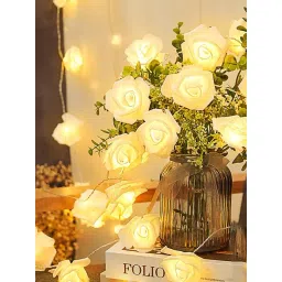 Homesake String Lights Moroccan Copper Lights 5M 14LED for Decoration (Warm White) White Rose-picture-25