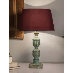 Homesake Turquoise Wooden Table Lamp (Bulb Included) - Set of 1-picture-29