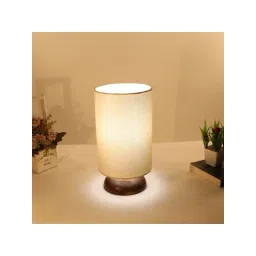 Homesake White & Brown Wood E27 Antique Base Table Lamp - Set of 1-picture-24