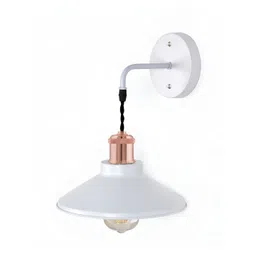 Homesake White Metal Cylinder Shaped Wall Lamp image 4
