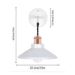 Homesake White Metal Cylinder Shaped Wall Lamp image 5