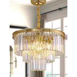 Homesake White Textured 3-Tier Crystal Chandelier-picture-20