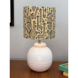 Homesake Yellow & White Metal Ginger Jar Antique Savannah Table Lamp-picture-45