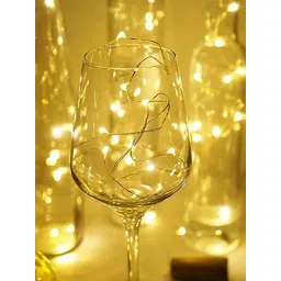 Homesake Yellow Copper Wine Bottle String Lights With Cork - Set of 4-picture-30