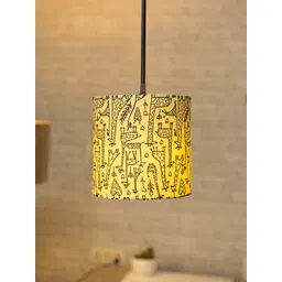Homesake Yellow Savanna Printed Hanging Drum Ceiling Lamps-picture-23