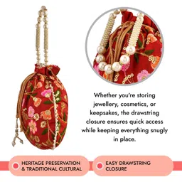 homestic By Kuber Industries Women Multicolor Potli image 5