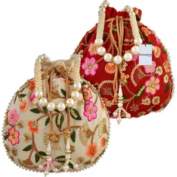 homestic By Kuber Industries Women Multicolor Potli image 1