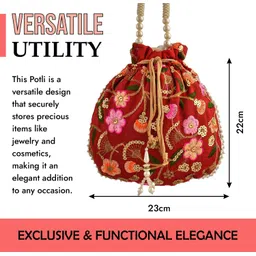 homestic By Kuber Industries Women Multicolor Potli image 3