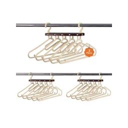 HOMESTIC 3-Pcs Cream-Coloured & Brown Clothes Hanger-picture-23