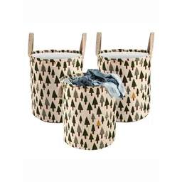 HOMESTIC 3-Pcs Green Printed Foldable Laundry Bag - 60 L-picture-20