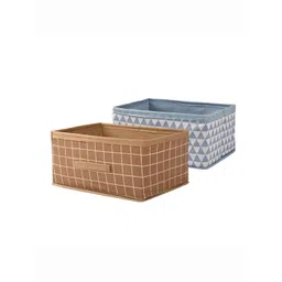 HOMESTIC Beige Set of 2 Regular Multi-Utility Organisers-picture-16