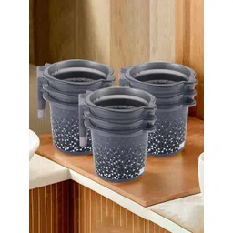 HOMESTIC Black 9 Plastic Bath Accessories Set-picture-29