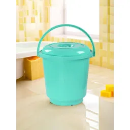 HOMESTIC Green & Sea Green Solid Plastic Bath Accessories Set-picture-33