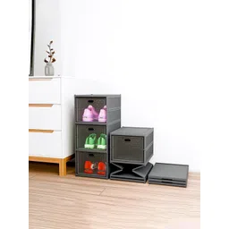 HOMESTIC Grey 1Pcs Set of 3-Tier Foldable Storage Shoes Rack Organiser-picture-17