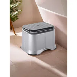 HOMESTIC Grey & Grey Textured Plastic Step Stool-picture-42