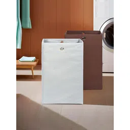 HOMESTIC Pack Of 2 Brown & Grey Foldable Laundry Bag 80 L-picture-39