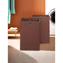 HOMESTIC Pack Of 2 Brown Foldable Laundry Bag 80 L-picture-42