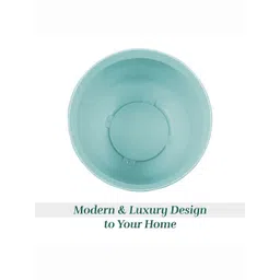 HOMESTIC Pack of 2 Plain Sawera Design 10 Inch Flower Plant Pot with Plate for Home & Garden | Stylish Pots for Plants Balcony | Ideal for Home Decor & Office Spaces | Sky Blue image 5