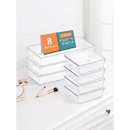 HOMESTIC Transparent Set of 6 Regular Drawer Organiser Organisers-picture-35