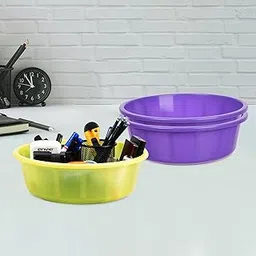 Homestic Pack of 3 Desk Organizer | Stationery Organizer | Multipurpose Storage Organizer | Office Supplies for Pen-Pencil-Staplers | Desktop Organizer | 6 LTR | Purple & Green-picture-31