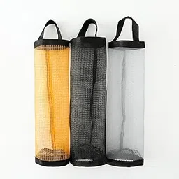 Homestic (Pack of 3) Garbage Bags | Hanging Storage Bag Dispenser | Reusable Trash Organizer | Toilet Paper Box | Foldable Garbage Holder | Mesh Bag for Kitchen | ZX-WB003 | Multicolor-picture-24