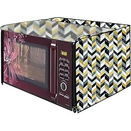 HomeStore-YEP Waterproof Printed Microwave Oven Cover for Samsung 32 Litre Convection Microwave Oven with Transparent PVC Layer Pack of 1 Pc Tile Design-picture-30