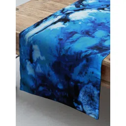 HomeStorie Blue & Black Abstract Print Table Runner-picture-24