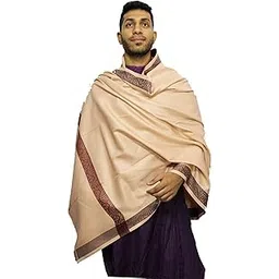 hometail Mens Warm Woollen Pashmina Shawls Meditation Dushala Lohi Soft Comfortable Stole Solid Color Best Gifts-picture-43