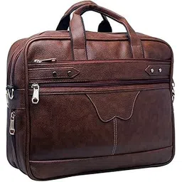 hometail Premium Synthetic Leather Laptop Bag for 15.6 Inch Laptops Tablet Case | Faux Leather Business Briefcases Formal Corporate Professional Office Sling Messenger Bags for Men and Women-picture-38