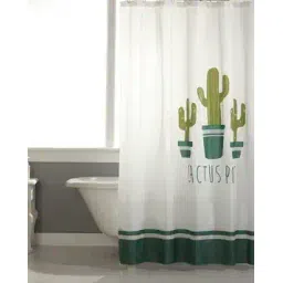 homewards Cactus Print Shower Curtain with Hooks-picture-33