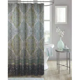 homewards Floral Print Shower Curtain with Hooks-picture-32