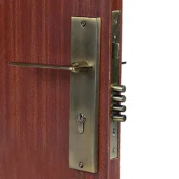 Homexpert Bentley 10 inch 60mm Stainless Steel Antique Brass Finish Cylindrical Plate One Side Key Mortise Door Lock Set-picture-42