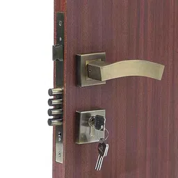 Homexpert Rose LB-10002 Stainless Steel Antique Brass Finish Cylindrical Plate Both Side Key Mortise Door Lock Set-picture-10