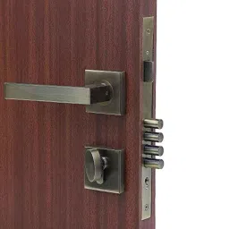 Homexpert Rose LB-301 Stainless Steel Antique Brass Finish Cylindrical Plate One Side Key Mortise Door Lock Set-picture-20