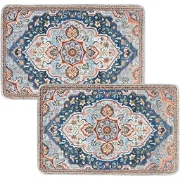 Homitecture Anti Slip Front Monsoon Doormat (37x57cm)| Living Room Rug |Polypropylene Floor Mat for Home|Essential Small Rug for Office, Bedroom & Kitchen|-Pack of 2, Rectangular (Turkish Prints)-picture-32