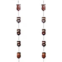 Homspurts 2 Pcs Red & Blue Owl Shaped Wooden Wall Hanging-picture-12