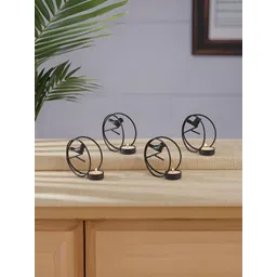 Homspurts Black 4 Pieces Glow Nest Candle Holder-picture-15