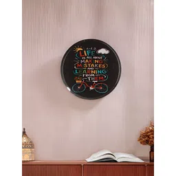 Homspurts Black & Red Round Printed Wall Plate-picture-26