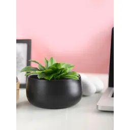 Homspurts Black Elegant Handi Resilient Metal Planter Pot-picture-22