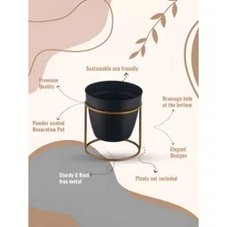 Homspurts Black Oval Planter image 5