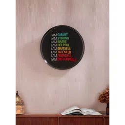 Homspurts Black Round Printed Wall Plate-picture-28