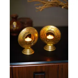 Homspurts Black Set of 2 Candle Holder-picture-34